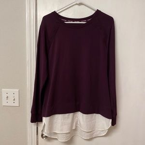 Calvin Klein Crewneck Twofer Sweatshirt, Size L
